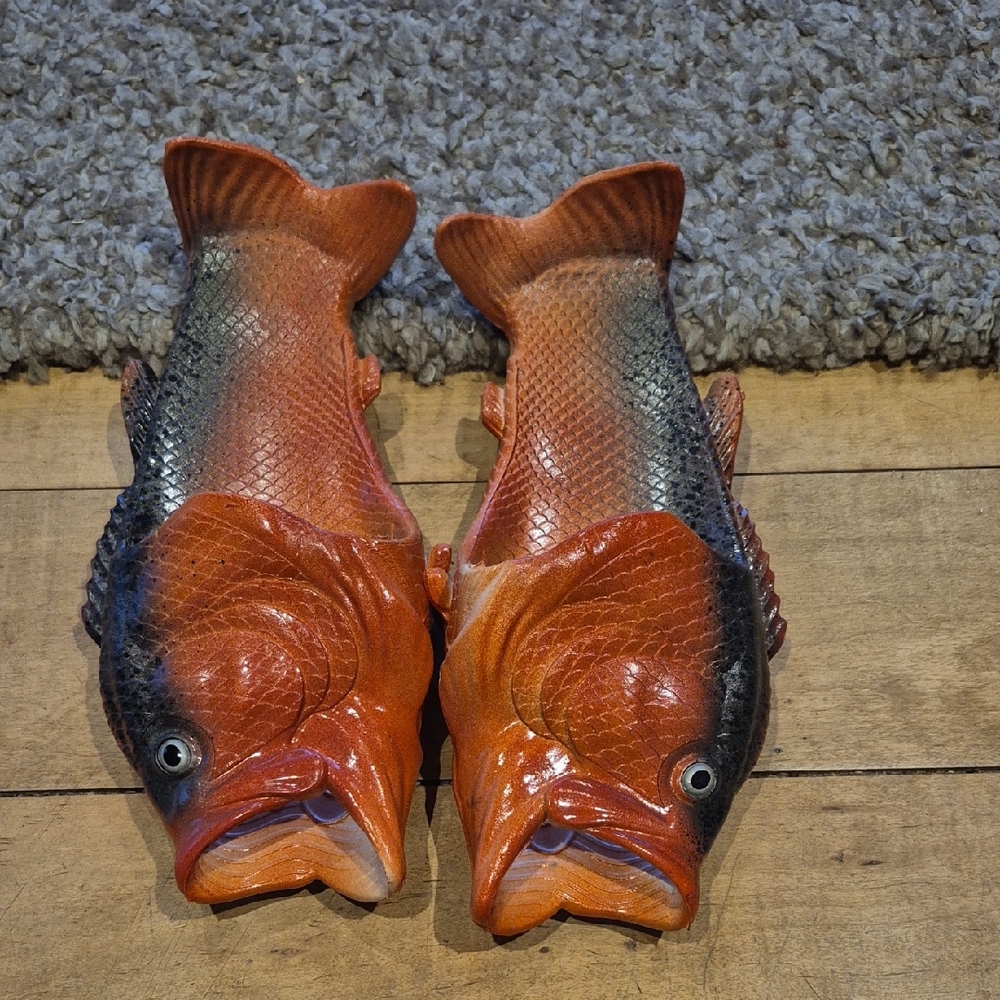 Realistic Orange Fish Slippers